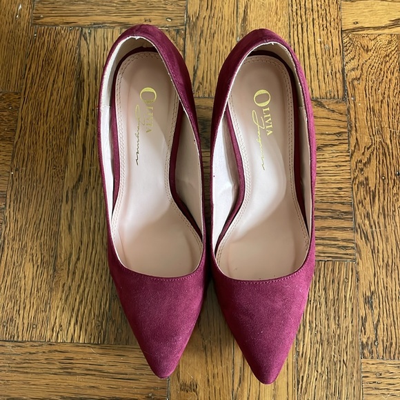 Maroon Suede Heels - Picture 3 of 5